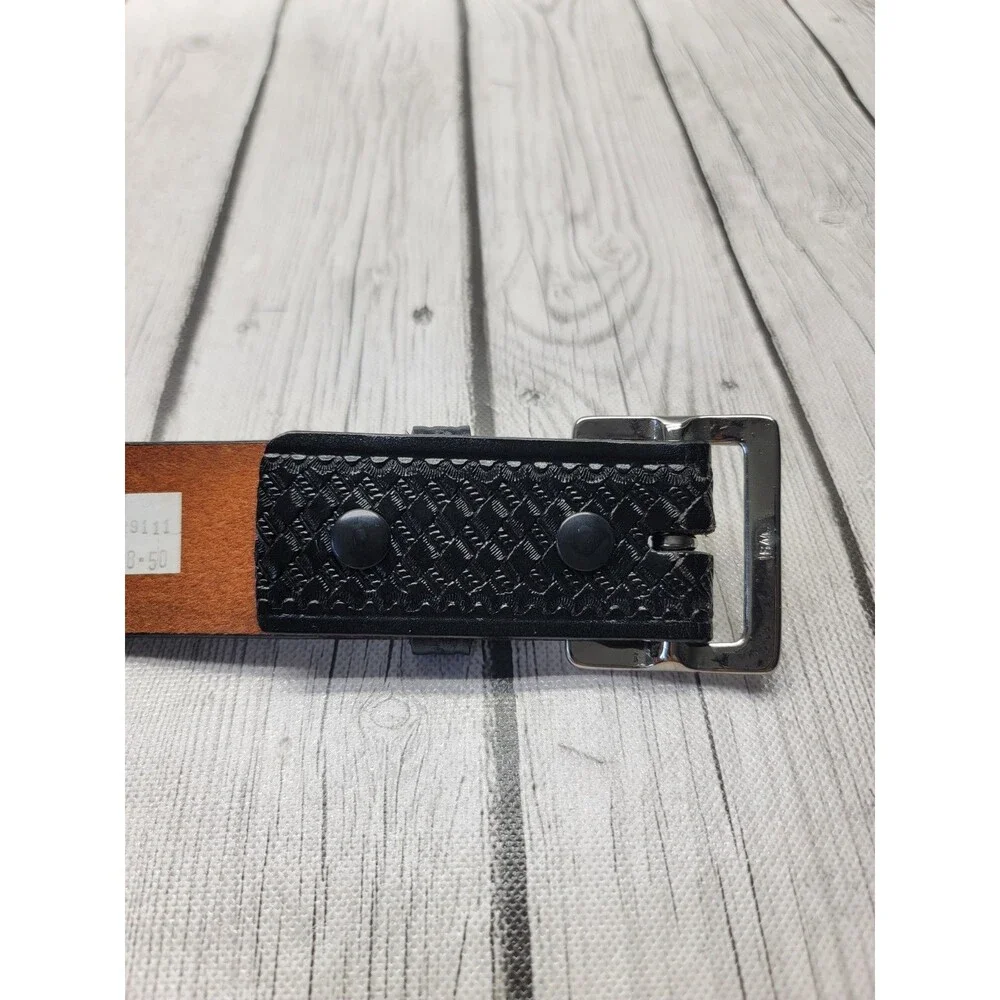 Don Hume Basketweave Black Leather Uniform Garrison Belt Mens 40 1.75 In US Made